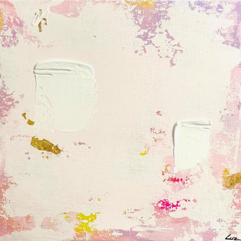 Painting Le soleil s'endort by Luz Alexandra | Painting Abstract Acrylic, Gold leaf, Pastel Minimalist, Pop icons