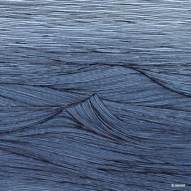 Painting Nuances liquides by Huon Coralie | Painting Figurative Landscapes Marine Nature Acrylic