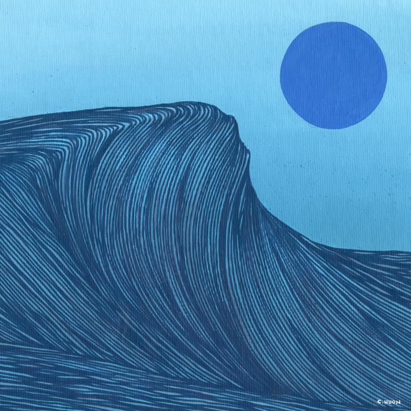 Peinture Instant figé par Huon Coralie | Tableau Figuratif Acrylique Marine, Nature, Paysages
