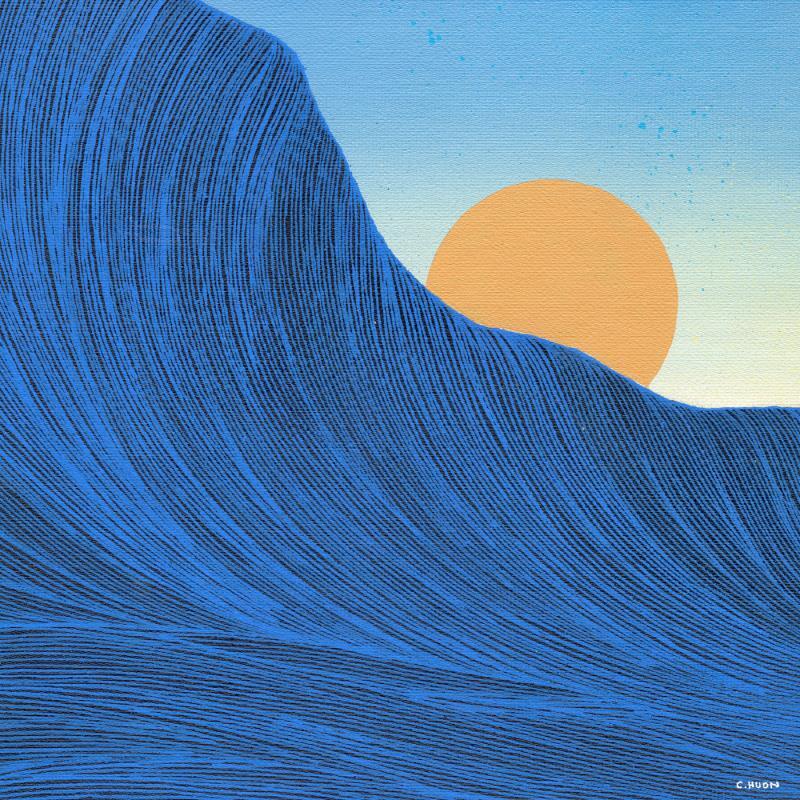 Painting Essence de chance by Huon Coralie | Painting Figurative Acrylic Landscapes, Marine, Nature