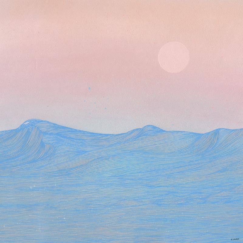 Gemälde Doux matin von Huon Coralie | Gemälde Figurativ Landschaften Marine Natur Acryl
