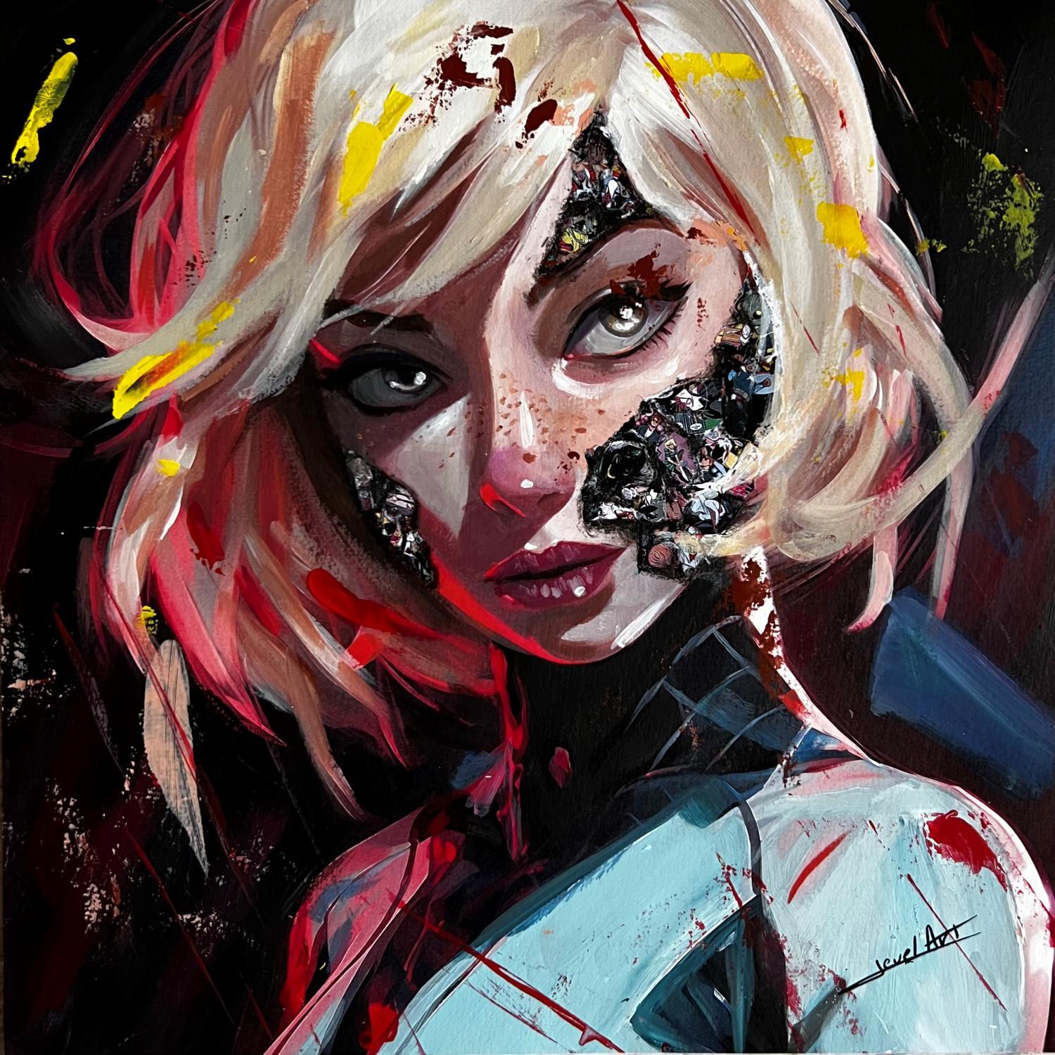 ▷ Painting Spider Gwen by Caizergues Noël