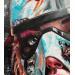 Painting Storm Woman by Caizergues Noël  | Painting Figurative Portrait Cinema Pop icons Acrylic Gluing Posca