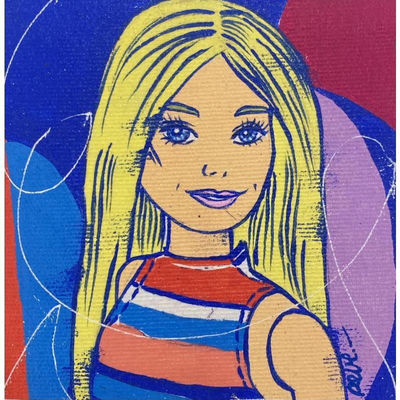 Painting Barbie Retro by Revel | Painting Pop-art Acrylic, Posca Child, Cinema, Society