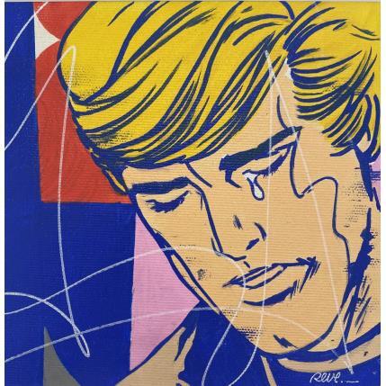 Gemälde Les hommes pleurent  von Revel | Gemälde Pop-Art Acryl, Posca Pop-Ikonen, Porträt