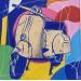 Peinture souvenir d'enfance par Revel | Tableau Pop-art Urbain Acrylique Posca