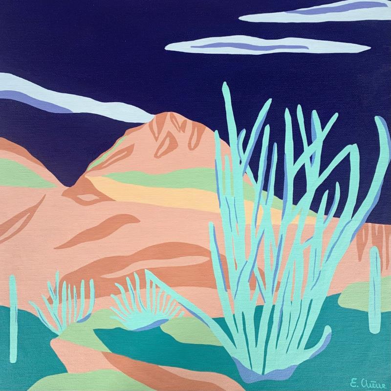 Painting OCOTILLOS by Emilie Chêne | Painting Figurative Landscapes Nature Acrylic