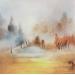 Peinture Dans la brume par Dalban Rose | Tableau Figuratif Paysages Huile
