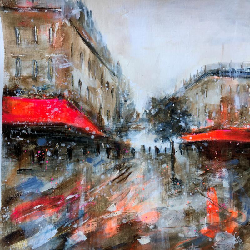 Painting Mon quartier  by Solveiga | Painting Figurative Acrylic Architecture, Landscapes, Urban