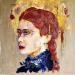 Gemälde Marie von Pivot-Iafrate Anne | Gemälde Figurativ Porträt Graffiti Acryl Tinte Blattgold