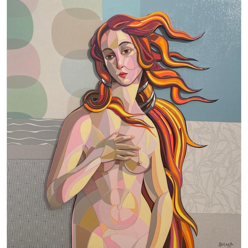 Peinture La naissance de Vénus par Hernandez Abelardo | Tableau Matiérisme Icones Pop Collage Upcycling