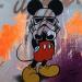 Painting Mickey is the new warrior by Mestres Sergi | Painting Pop-art Pop icons Graffiti Acrylic