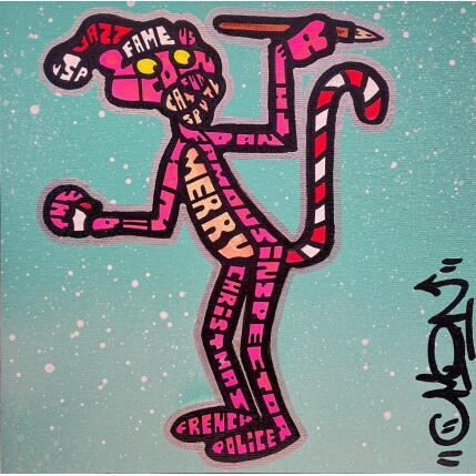 Painting PINK PANTHER SANTA by Cmon | Painting Pop-art Pop icons