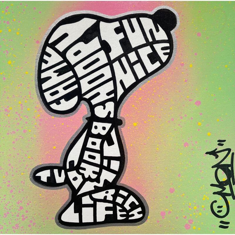 Painting SNOOPY LOOKS UP by Cmon | Painting Pop-art Pop icons