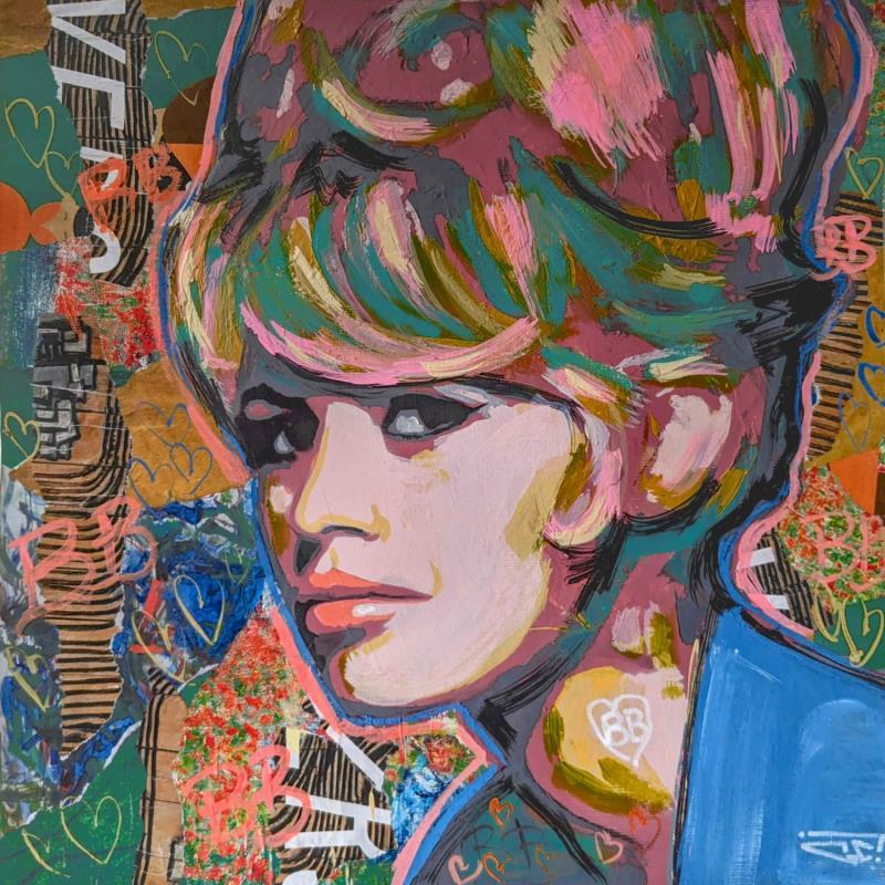 Gemälde BB von G. Carta | Gemälde Pop-Art Pop-Ikonen Graffiti Acryl Collage