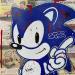Painting Sonic the star ! by Marie G.  | Painting Pop-art Pop icons Wood Acrylic Gluing