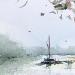 Gemälde PAYSAGE TOURANGEAU von Gutierrez | Gemälde Impressionismus Landschaften Aquarell