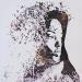 Gemälde Mama Mtetezi von Louafi Valentine | Gemälde Figurativ Porträt Minimalistisch Papier