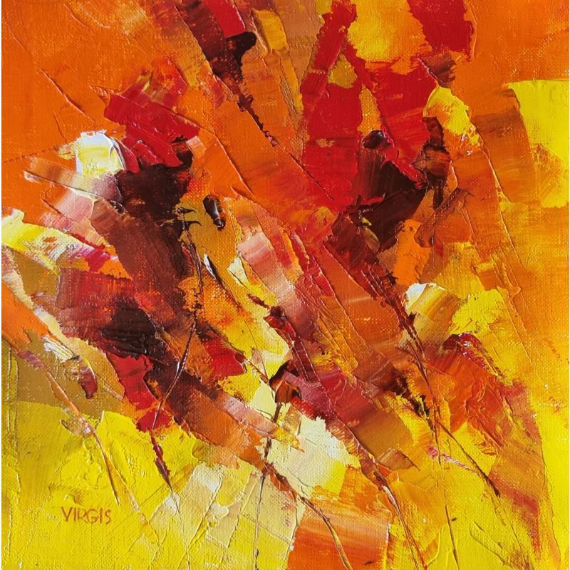 Painting Soaking up the sunshine by Virgis | Painting Abstract Minimalist Oil