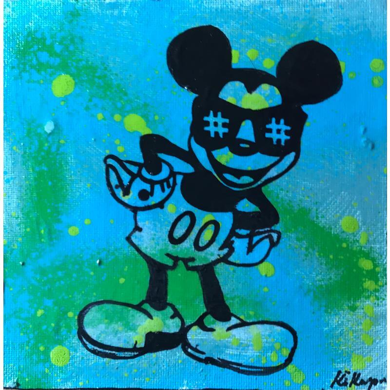 Gemälde Mickey# von Kikayou | Gemälde Pop-Art Pop-Ikonen Graffiti Acryl Collage