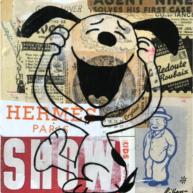 Painting Snoopy MDR by Kikayou | Painting Pop-art Pop icons Graffiti Acrylic Gluing