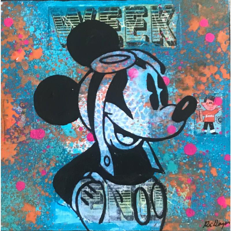 Peinture Mickey par Kikayou | Tableau Pop-art Acrylique, Collage, Graffiti Icones Pop