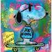 Peinture Snoopy skate par Kikayou | Tableau Pop-art Icones Pop Graffiti Acrylique Collage