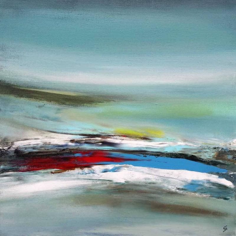 Painting Day by day by Garella | Painting Abstract Acrylic Landscapes