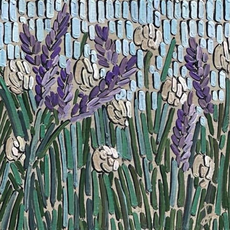 Painting Lavander by Daria Dmitrieva | Painting Abstract Acrylic, Oil Nature