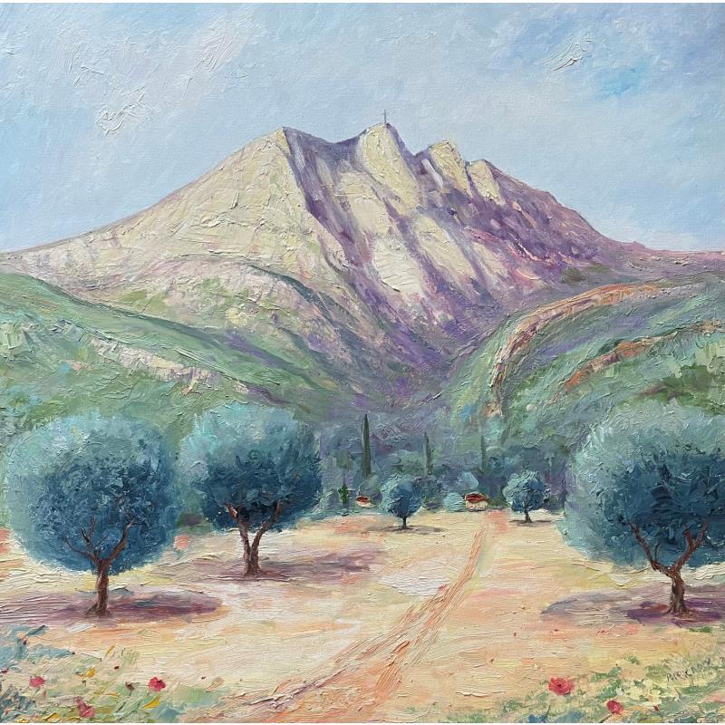 Gemälde La montagne Sainte-Victoire von Arkady | Gemälde Figurativ Öl