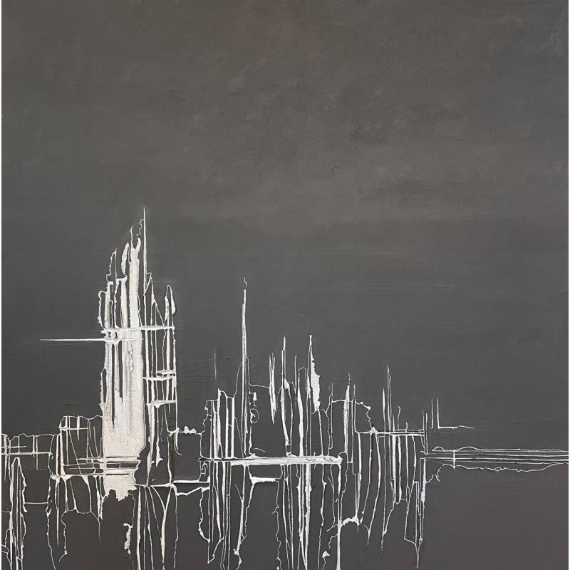 Peinture Terre d'Ailleurs par Dupont Céline | Tableau Matiérisme Sable minimaliste