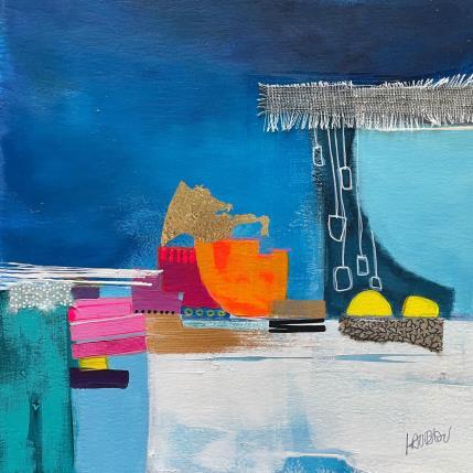 Painting grandes lanternes by Lau Blou | Painting Abstract Acrylic, Gluing