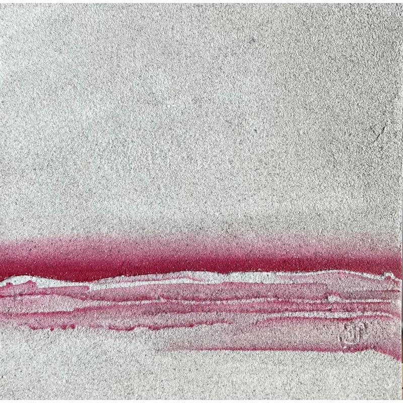 Gemälde Carré Couleur I von CMalou | Gemälde Materialismus Minimalistisch Sand