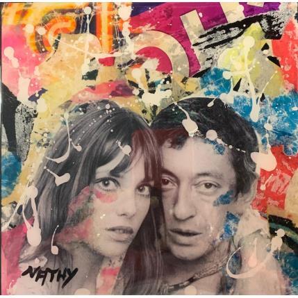 Painting JANE ET SERGE  by Nathy | Painting Pop-art Acrylic Pop icons
