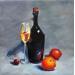 Painting Sparkling Wine and Fruits by Pigni Diana | Painting Impressionism Still-life Oil