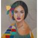 Painting Glaubia by Rosângela | Painting Figurative Portrait Acrylic
