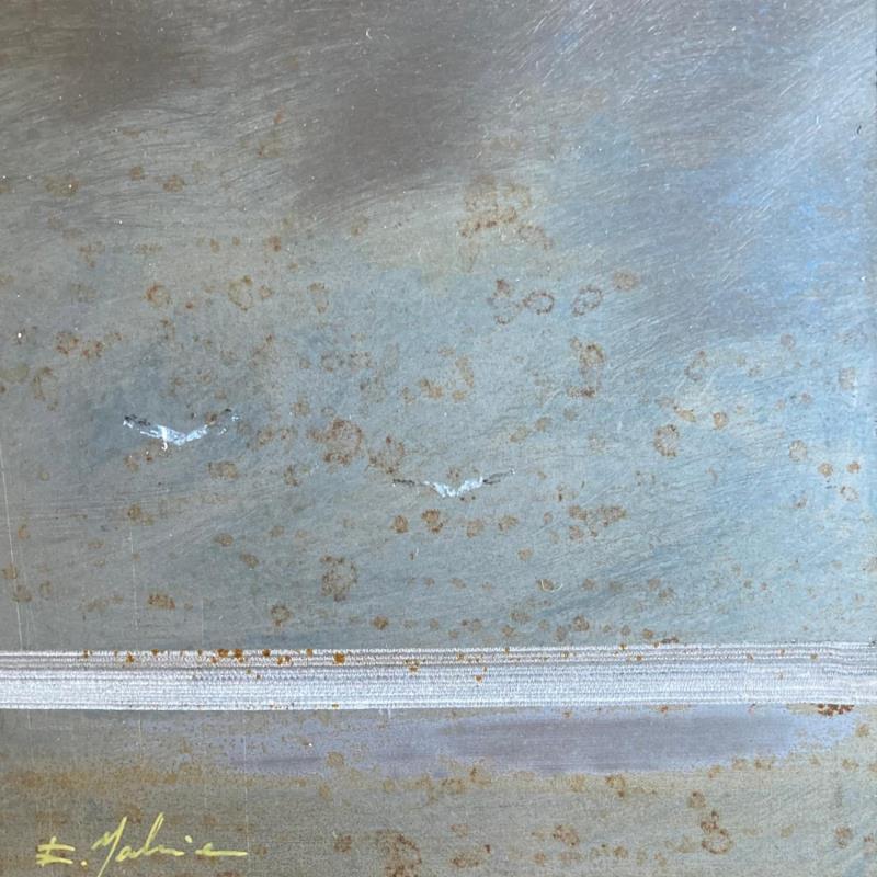Gemälde Plage des 3 Digues von Mahieu Bertrand | Gemälde Art brut Landschaften Marine Metall