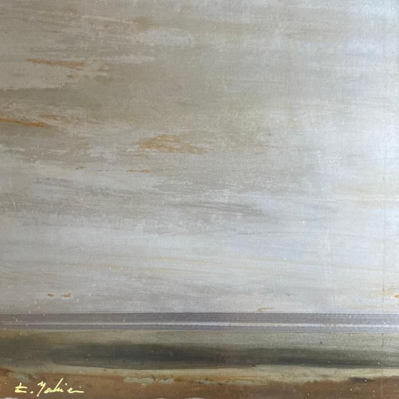 Peinture Temps couvert plage du lido par Mahieu Bertrand | Tableau Art Singulier Paysages Métal