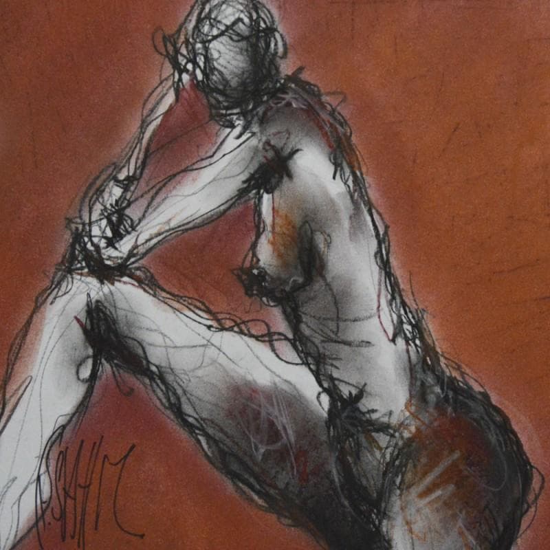 Painting Fabiola by Sahuc François | Painting Figurative Mixed Nude