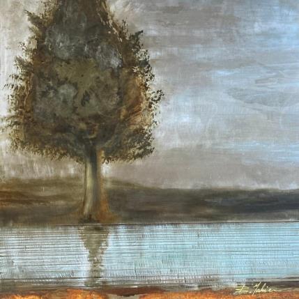 Painting Le grand arbre by Mahieu Bertrand | Painting Raw art Metal Landscapes