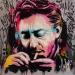 Gemälde Gainsbourg von Sufyr | Gemälde Street art Pop-Ikonen Graffiti Posca