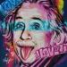 Peinture Albert Einstein par Sufyr | Tableau Street Art Icones Pop Graffiti Posca
