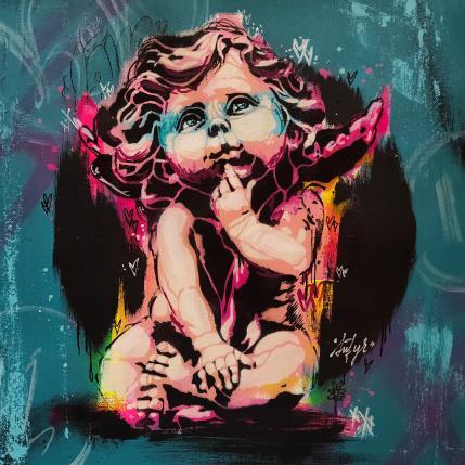 Peinture L'ange Cupidon par Sufyr | Tableau Street Art Graffiti, Posca Enfant