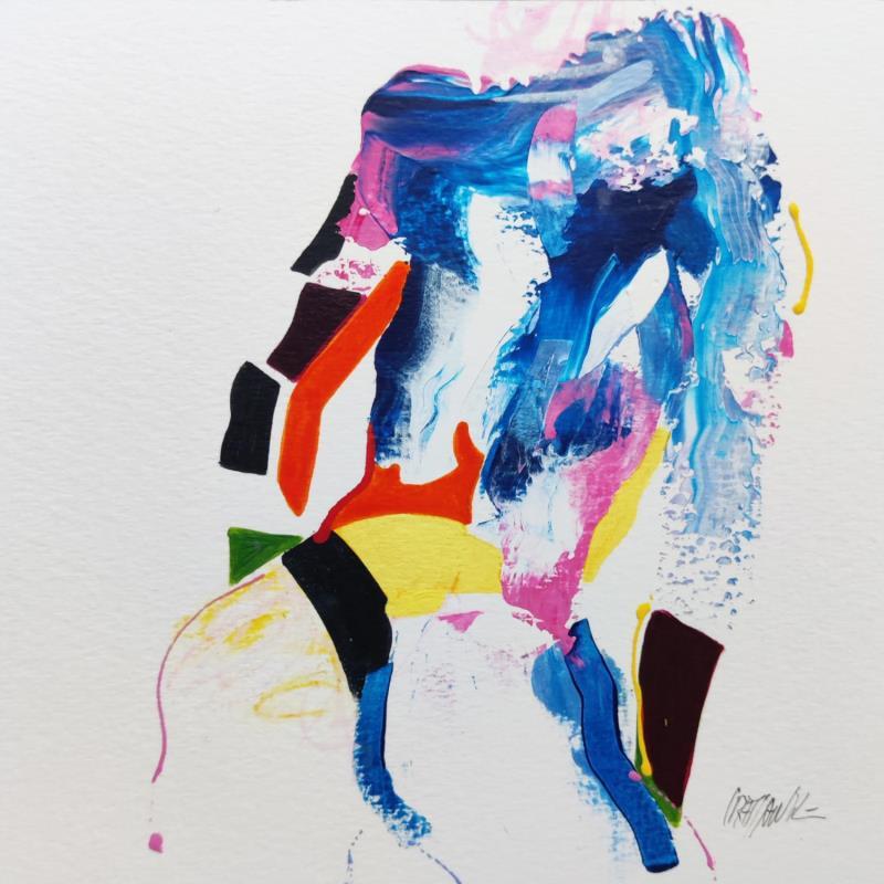 Painting Merveilleux de dos by Cressanne | Painting Figurative Nude Acrylic Ink Pastel
