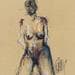 Painting Francoise by Sahuc François | Painting Figurative Mixed Nude