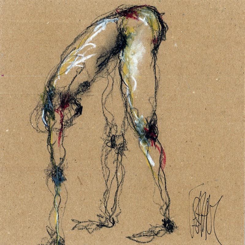 Painting Léa by Sahuc François | Painting Figurative Acrylic Nude