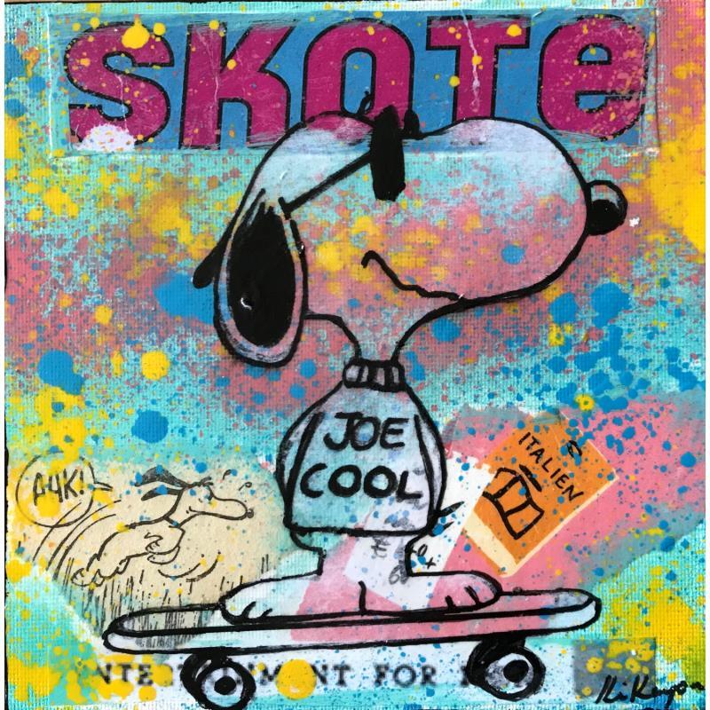 Painting Snoopy skate by Kikayou | Painting Pop art Acrylic, Gluing, Graffiti Pop icons