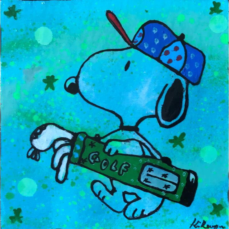 Painting Snoopy golf by Kikayou | Painting Pop art Acrylic, Gluing, Graffiti Pop icons