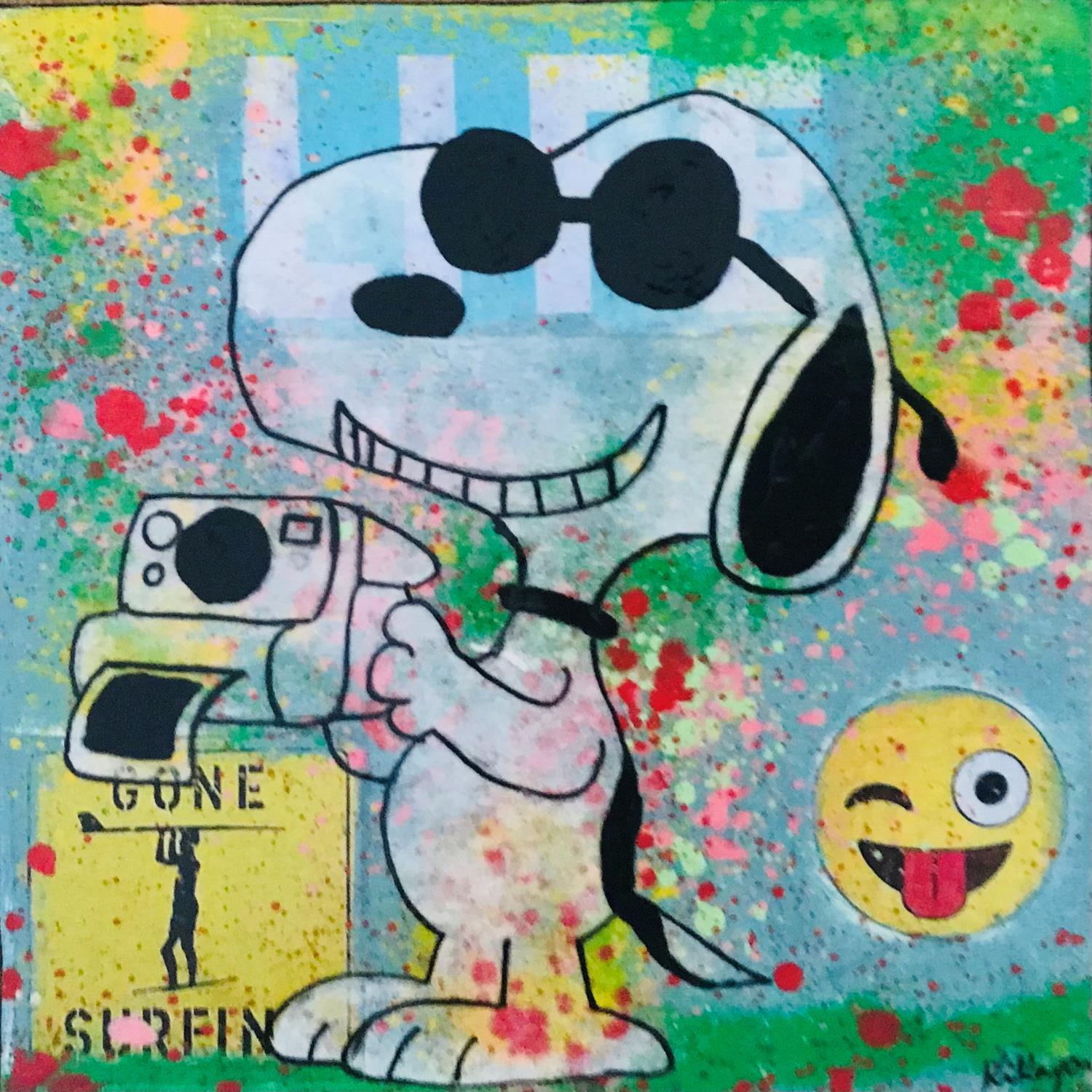 Painting Snoopy Polaroid By Kikayou | Carré D'artistes