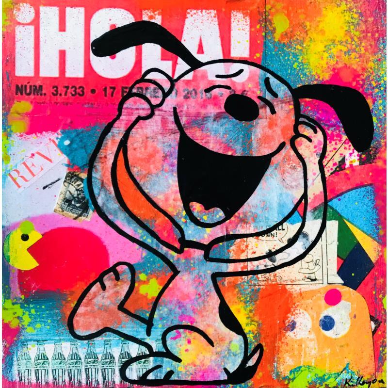Painting Snoopy MDR by Kikayou | Painting Pop art Acrylic, Gluing, Graffiti Pop icons